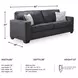 Altari Slate Queen 85" Sofa Sleeper