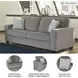 Altari Alloy Sofa 85"