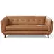 Sorella Cinnamon Brown Top Grain Leather Sofa