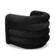 Curves Black Performance Fabric Upholstered Swivel Accent Chair