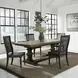Harvest Home Chalkboard and Brown 5 Piece Extendable Trestle Base Dining Set