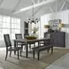 Homestead Living Chalkboard and Brown 6 Piece Extendable Rectangular Dining Set
