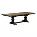 Homestead Living Chalkboard and Brown 7 Piece Extendable Trestle Base Dining Set