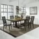 Homestead Living Chalkboard and Brown 7 Piece Extendable Trestle Base Dining Set