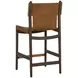 Argus Nubuck Caramel Leather Upholstered Counter Height Stool
