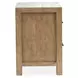 Plum Creek Sierra Brown and White 2 Drawer Marble Top Nightstand with USB Charging
