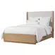 Modena Natural and Cream Full Upholstered Panel Bed