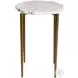 Fossil Fossil Stone Inlaid And Antique Gold Accent Table