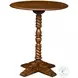 Painter's Brown Pedestal Accent Table