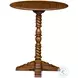 Painter's Brown Pedestal Accent Table