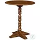 Painter's Brown Pedestal Accent Table