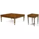 Finneas Myrtle Burl And Gold Gilt Square Occasional Table Set