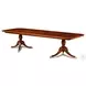 Reeded Crotch Mahogany Extendable Dining Table