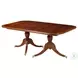 Reeded Crotch Mahogany Extendable Dining Table