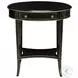 Equinox Noir Oval Side Table