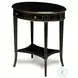 Equinox Noir Oval Side Table