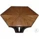Pointe Walnut Hexagonal Lamp Table
