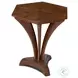 Pointe Walnut Hexagonal Lamp Table