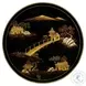 Silk Chinoiserie Black Side Table