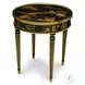 Silk Chinoiserie Black Side Table