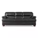 Calizor Black Leather 88" Sofa