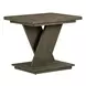 Aspen Sky Weathered Saddle Brown Rectangular End Table