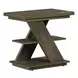 Aspen Sky Weathered Saddle Brown Rectangular Chairside Table