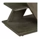 Aspen Sky Weathered Saddle Brown Rectangular Chairside Table