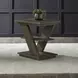 Aspen Sky Weathered Saddle Brown Rectangular Chairside Table