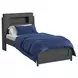 Darby Midnight Blue Twin Storage Panel Bed with USB Charging and LED