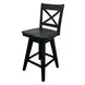 Wooden Barstools Black X Back Swivel Bar Stool Set of 2