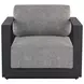 Tavira Lanikai Salt and Pepper Performance Fabric Upholstered Outdoor Arm Chair