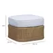 Axel Blue Performance Fabric Upholstered Outdoor Square Ottoman