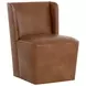 Marbella Tobacco Tan Upholstered Wheeled Dining Chair