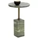 Zuri Sage Round Concrete Top Outdoor End Table