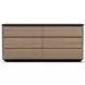 Madera Chocolate Koto Matte and Modern Walnut 6 Drawer Dresser