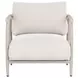 Brielle Palazzo Cream and Greige Performance Fabric Upholstered Outdoor Lounge Chair
