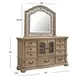 Marisol Fawn 9 Drawer Dresser with Arched Mirror