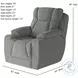 Challenger Athens Slate Power Headrest Wall Hugger Big Mans Recliner