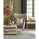 Xanadu Brown and White Performance Fabric 53" Bench