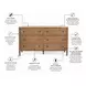 Maplewood Warm Maple 6 Drawer Dresser