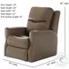 Fame Passion Hickory Swivel Rocker Recliner