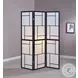 900102 Black 3 Panel Folding Screen