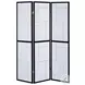 900102 Black 3 Panel Folding Screen