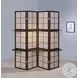 900166 Cappuccino 4 Panel Folding Screen