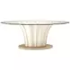 London Place Creamy Pearl 90" Oval Entry Table