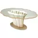 London Place Creamy Pearl 90" Oval Entry Table