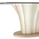London Place Creamy Pearl 90" Oval Entry Table