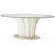 London Place Creamy Pearl 90" Oval Entry Table