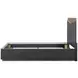 Kayner Charcoal Queen Platform Bed with LED and USB Charging